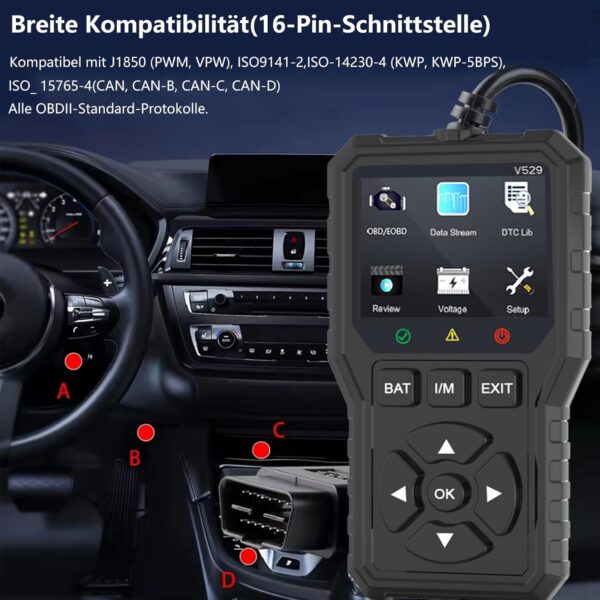 Scanner OBD2 - V529 / Diagnostikgerät für Kfz. – Bild 5