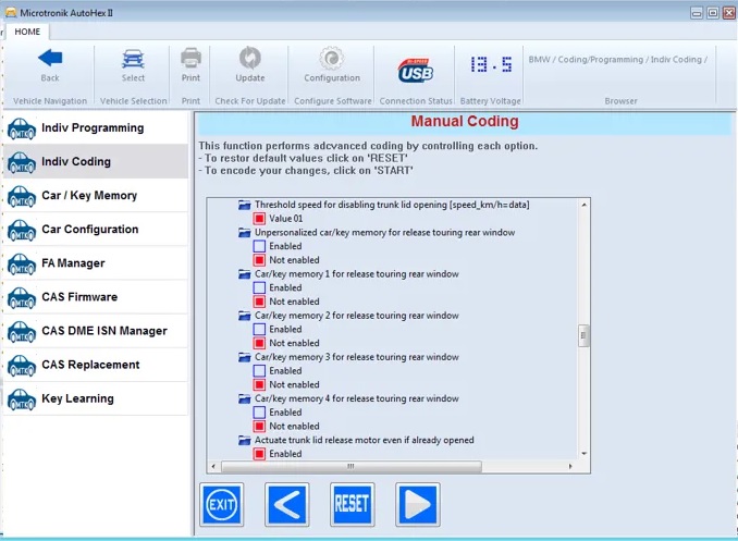 Autohex II – Manuelle Codierung Autohex II – Manuelle Codierung und Personalisierung, Screenshot/Ansicht