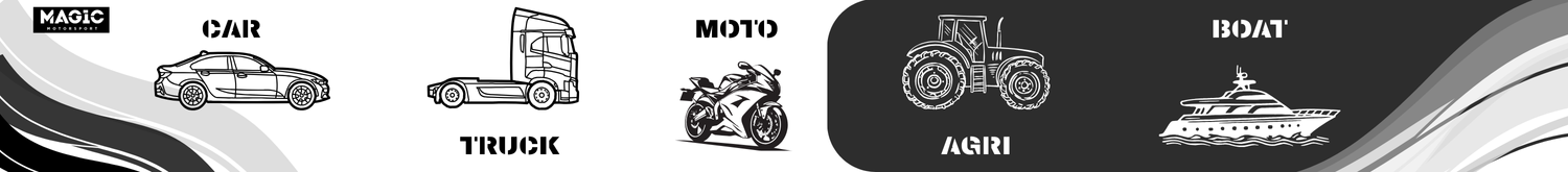 MagicMotorsport FLEX Full Master – Banner: Einsatzbereiche PKW, LKW, Motorräder, LOF und Marine