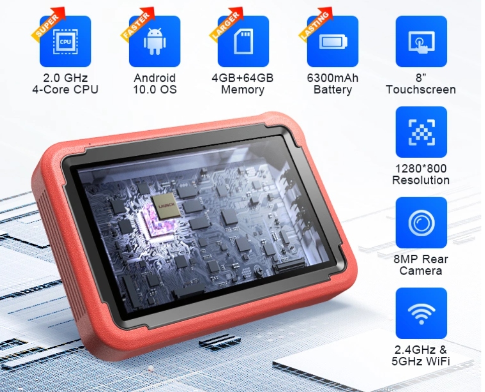 Launch X431 Pros V 5 0 Koffer Transportkoffer für LAUNCH X431 PROS V 5.0 OBD Diagnosegerät mit Zubehörfächern