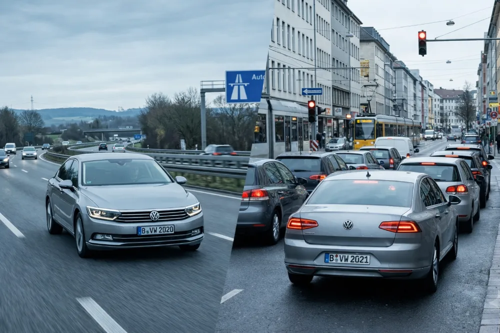 Vergleich Langstrecke vs Stadtverkehr Kurzstrecke und DPF Probleme