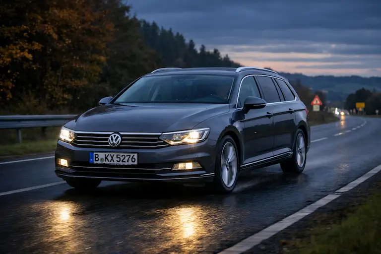 VW Passat auf Landstraße - optimale DPF Regeneration