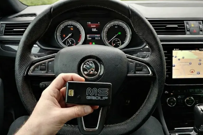 DPF Regeneration Kontrolle im Skoda TDI Skoda DPF Überwachung am Lenkrad