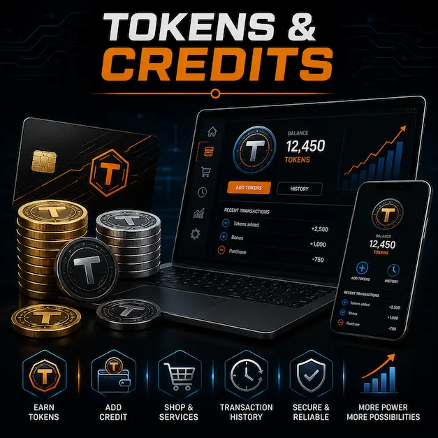 Tokens und Credits für Chiptuning Tools Softwarefunktionen und ECU TCU Workflows
