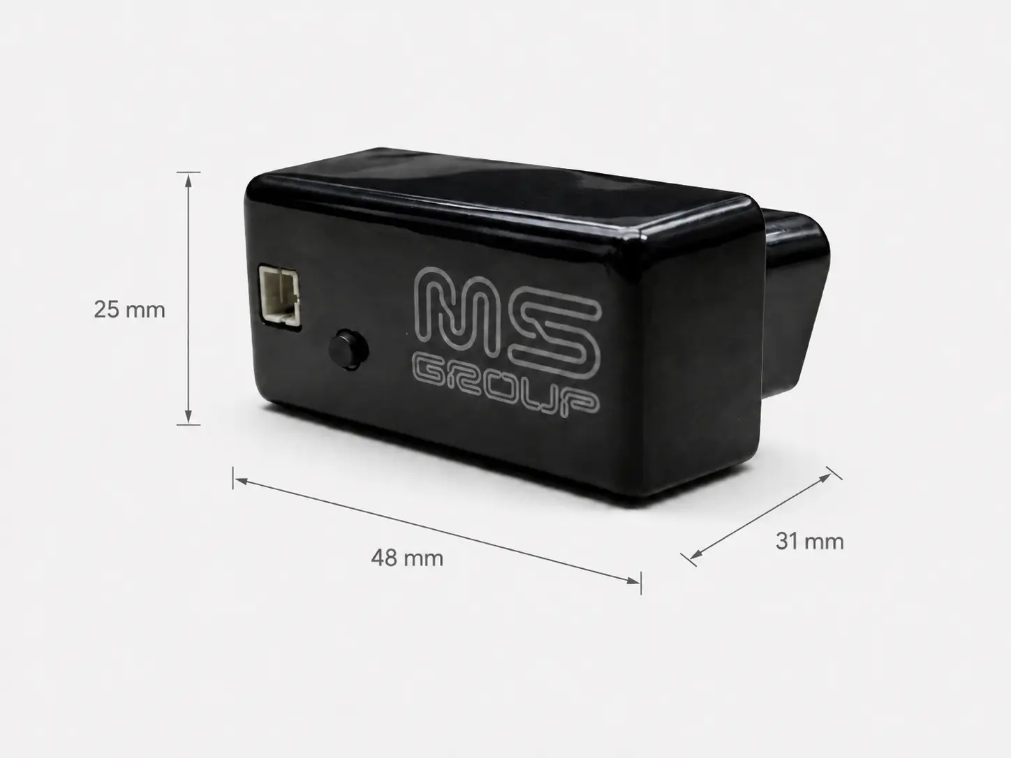 DPF Control OBD2 Gerät Abmessungen und kompakte Größe für den Fahrzeuginnenraum