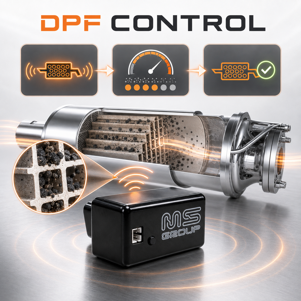 DPF Control Rußbeladung prüfen – DPF-Regeneration und Partikelfilter-Zustand im Blick DPF Control Anzeige der Rußbeladung und Überwachung der Dieselpartikelfilter Regeneration