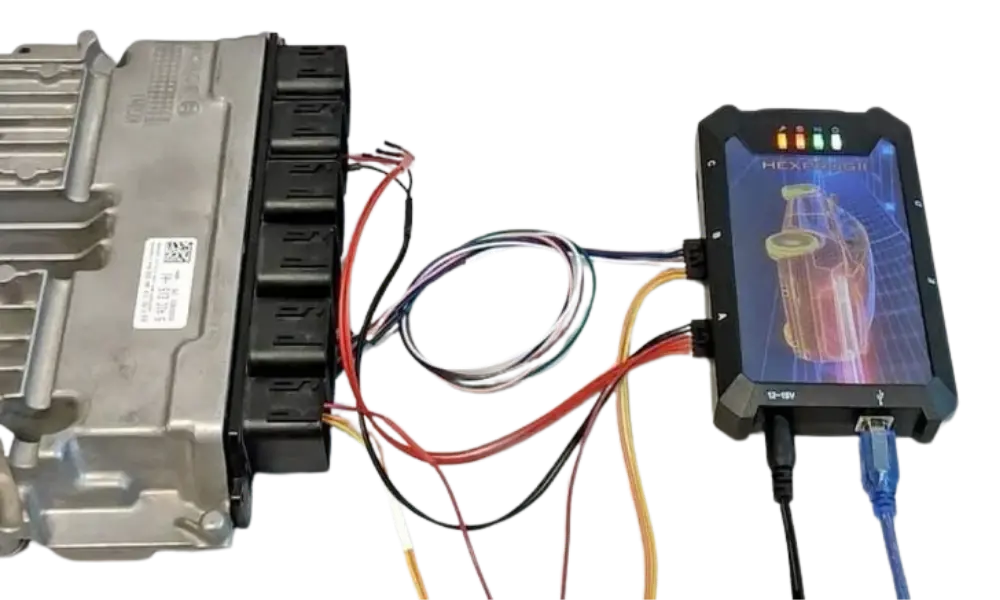 HEXPROG II Kabel verbinden Aktion für Bench ECU TCU Programmierung und Steuergeräte Reparatur