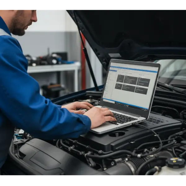 Scanmatik 3 im Werkstatteinsatz für Diagnose Reprogrammierung und OBD Kommunikation