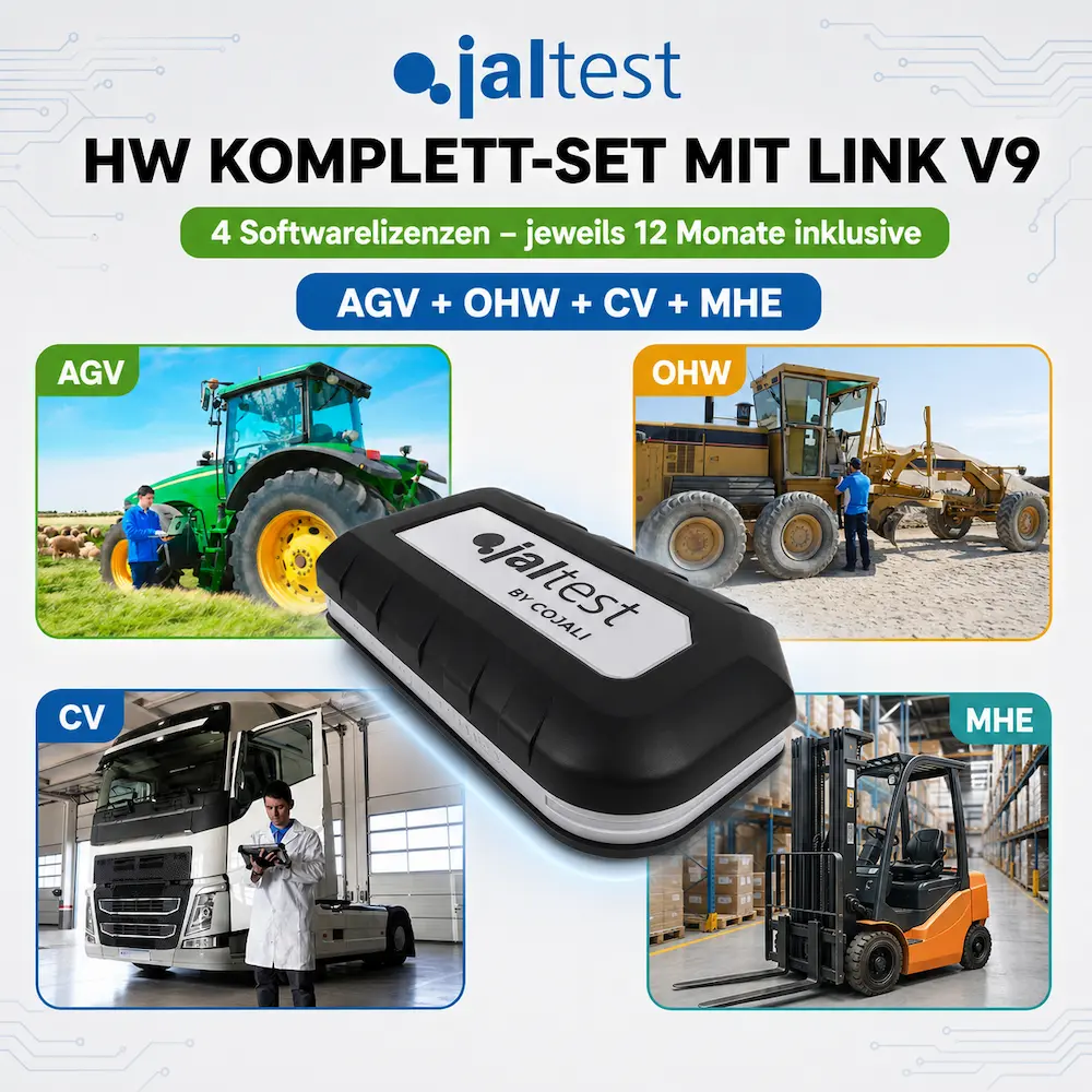 Jaltest HW Komplett-Set mit Link V9 – AGV + OHW + CV + MHE – 4 Softwarelizenzen jeweils 12 Monate inklusive