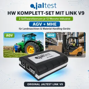 Jaltest HW Komplett-Set mit Link V9 – AGV + MHE für Landmaschinen & Material-Handling-Geräte – 2 Softwarelizenzen je 12 Monate inklusive