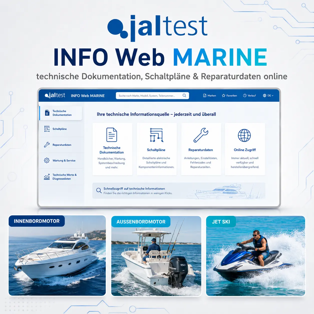 Jaltest INFO Web MARINE – technische Dokumentation, Schaltpläne & Reparaturdaten online