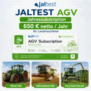 Jaltest AGV Jahres-Subskription – 12 Monate Lizenzverlängerung für Landmaschinen