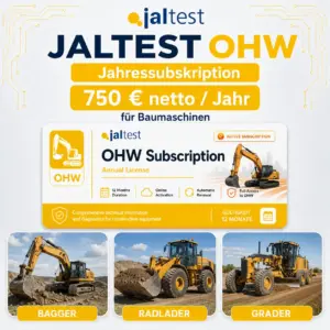 Jaltest OHW Jahres-Subskription – 12 Monate Lizenzverlängerung für Baumaschinen & Off-Highway