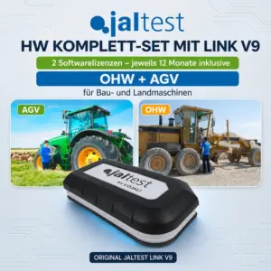 Jaltest HW Komplett-Set mit Link V9 – OHW + AGV für Bau- und Landmaschinen – 2 Softwarelizenzen jeweils 12 Monate inklusive