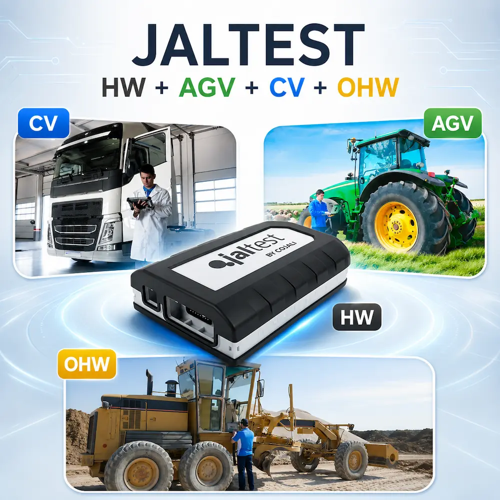 Jaltest HW Komplett-Set mit Link V9 – AGV + CV + OHW für Landmaschinen, Nutzfahrzeuge & Baumaschinen – 1. Jahr Subskription inklusive