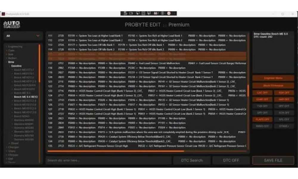 ProBYTE Chiptuning Software für ECU TCU Datei Bearbeitung