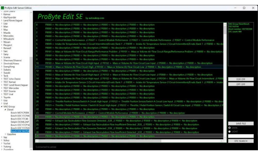 ProBYTE Chiptuning Software Bild 6 für ECU TCU Datei Bearbeitung