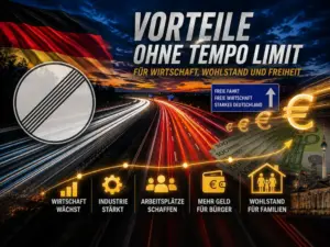 🚗🇩🇪 Tempolimit auf deutschen Autobahnen abgelehnt – Warum freie Mobilität Deutschlands Wirtschaft stärkt🛣️⚡