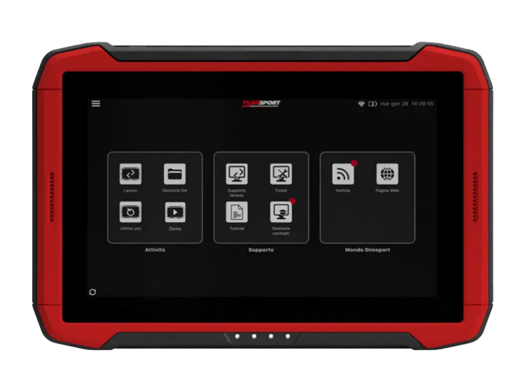 THE GENIUS Tablet-Konsole von DIMSPORT mit Touchdisplay